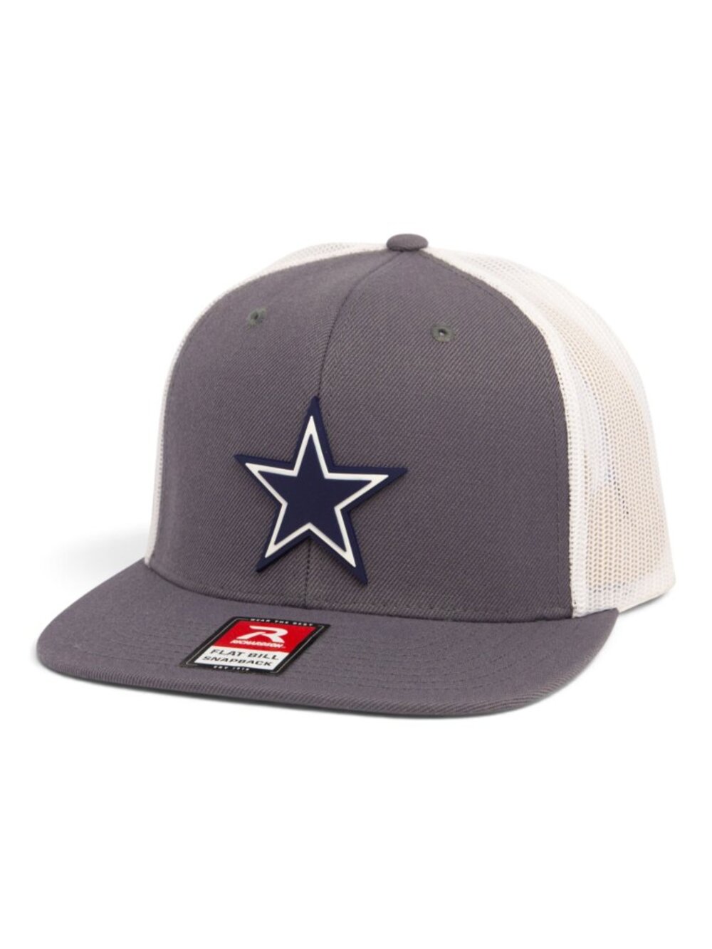 Dallas Cowboys 3D Wool Blend Flat Bill Hat- Charcoal/ White